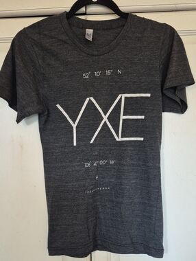 Hardpressed Charcoal Grey YXE Graphic Women's Crew Tee